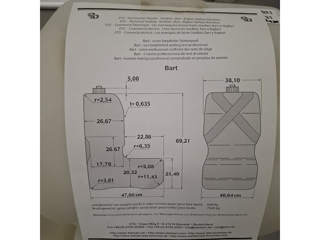 4x test dummy - afbeelding 5 van  5