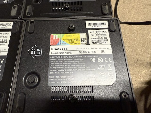 4x & toebehoren gigabyte mini-pc, gigabyte, gb-bxi5-7200 - afbeelding 3 van  9