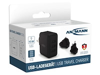 4x travel charger usb oplader 3 x usb-a ansmann, tc315 - afbeelding 1 van  3