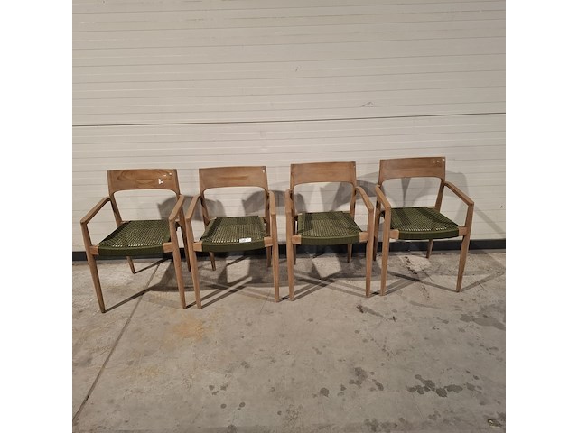 4x tuinstoel freya, raw materials, donkergroen - afbeelding 1 van  10