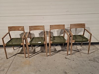 4x tuinstoel freya, raw materials, donkergroen - afbeelding 1 van  10