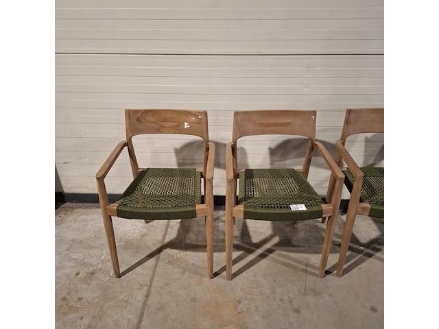 4x tuinstoel freya, raw materials, donkergroen - afbeelding 3 van  10