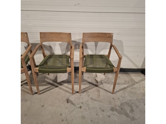 4x tuinstoel freya, raw materials, donkergroen - afbeelding 4 van  10