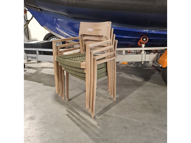 4x tuinstoel freya, raw materials, donkergroen - afbeelding 5 van  10