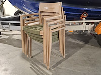4x tuinstoel freya, raw materials, donkergroen - afbeelding 5 van  10