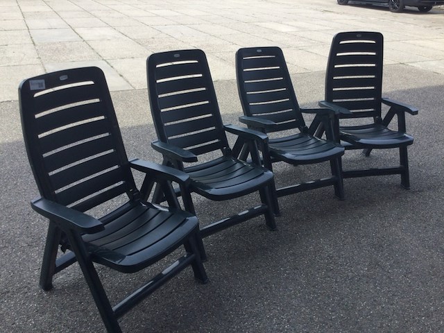 4x tuinstoelen hartman, blauw - afbeelding 1 van  3