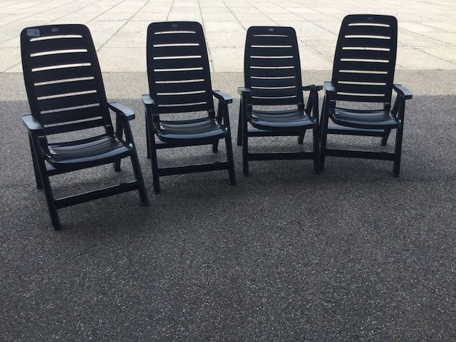 4x tuinstoelen hartman, blauw - afbeelding 3 van  3