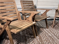 4x tuinstoelen loungestoelen odin, raw materials, bruin - afbeelding 2 van  4