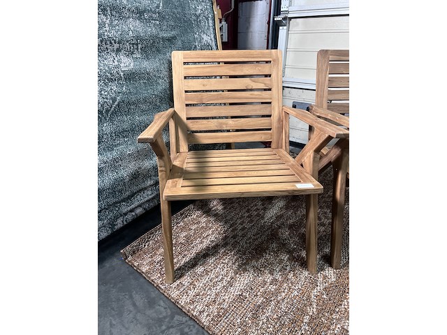 4x tuinstoelen loungestoelen odin, raw materials, bruin - afbeelding 3 van  4