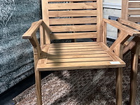 4x tuinstoelen loungestoelen odin, raw materials, bruin - afbeelding 3 van  4