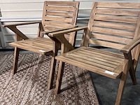 4x tuinstoelen loungestoelen odin, raw materials, bruin - afbeelding 4 van  4