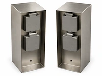 4x tuinstopcontact casaya, rvs/zilver - afbeelding 4 van  6