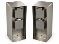 4x tuinstopcontact casaya, rvs/zilver - afbeelding 4 van  6