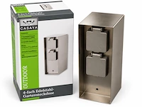 4x tuinstopcontact casaya, rvs/zilver - afbeelding 4 van  6