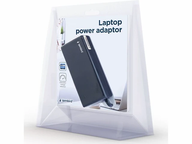 4x universele notebookadapter 90w, gembird, npa-ac1d, zwart - afbeelding 1 van  2