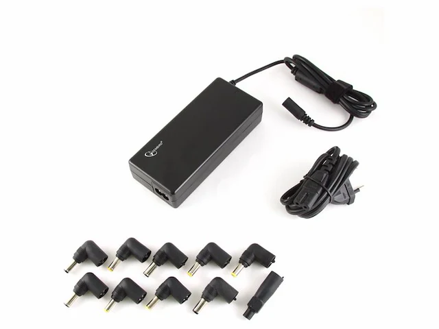 4x universele notebookadapter 90w, gembird, npa-ac1d, zwart - afbeelding 2 van  2