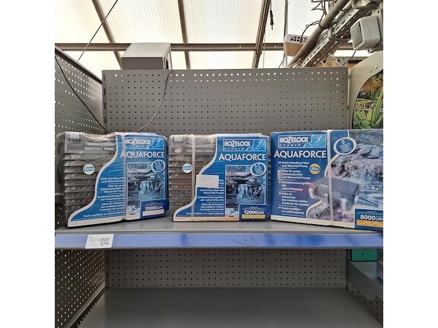 4x vaste- stoffilter en watervalpomp, hozelock, aquaforce 15000, 12000, 8000 - afbeelding 1 van  4