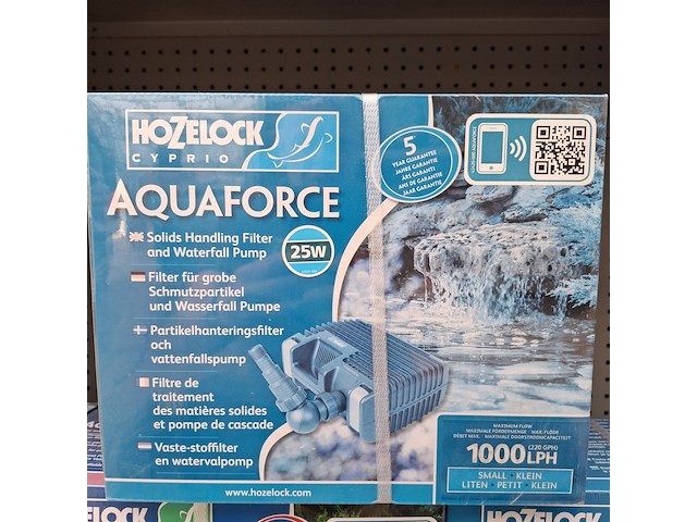 4x vaste- stoffilter en watervalpomp, hozelock, aquaforce 4000, 2500 - afbeelding 2 van  9