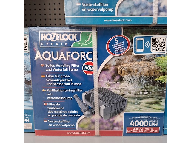 4x vaste- stoffilter en watervalpomp, hozelock, aquaforce 4000, 2500 - afbeelding 6 van  9