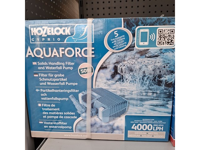 4x vaste- stoffilter en watervalpomp, hozelock, aquaforce 4000, 2500 - afbeelding 8 van  9