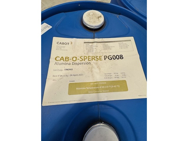 4x vat bindmiddel / dispersie cab-o-sperse, pg008, alumina dispersion - afbeelding 4 van  8