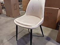 4x velvet eetkamer stoel, beige, 2025 - afbeelding 1 van  2