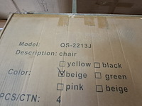 4x velvet eetkamerstoel, beige, 2025 - afbeelding 4 van  5