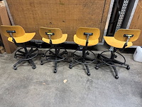 4x verrijdbare laboratorium kruk - afbeelding 2 van  3