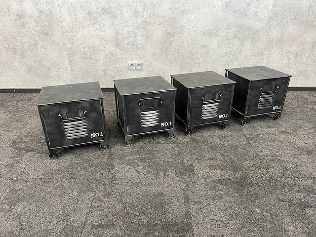 4x verrijdbare lockerlook ladekast - afbeelding 2 van  7