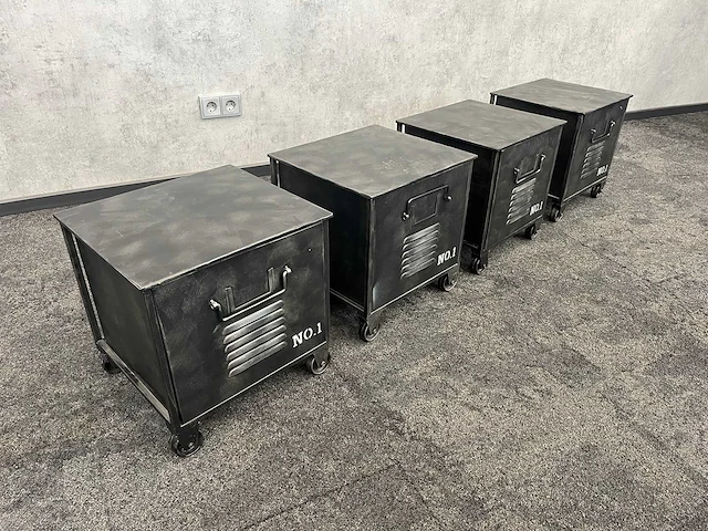 4x verrijdbare lockerlook ladekast - afbeelding 3 van  7