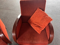 4x vintage fauteuils, terra - afbeelding 3 van  6