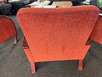 4x vintage fauteuils, terra - afbeelding 5 van  6