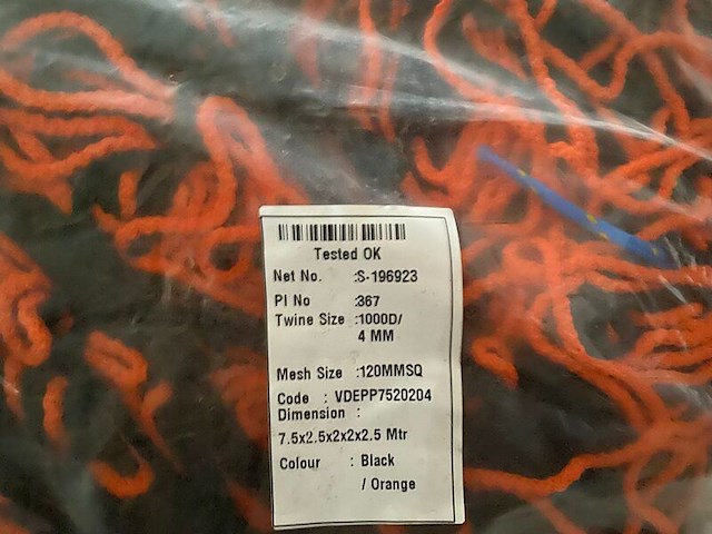 4x voetbalnet vde, oranze/zwart - afbeelding 2 van  2