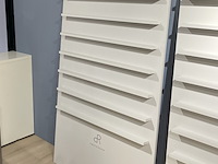 4x vrijstaande presentatiewanden, leernerf decor grijs - afbeelding 2 van  2