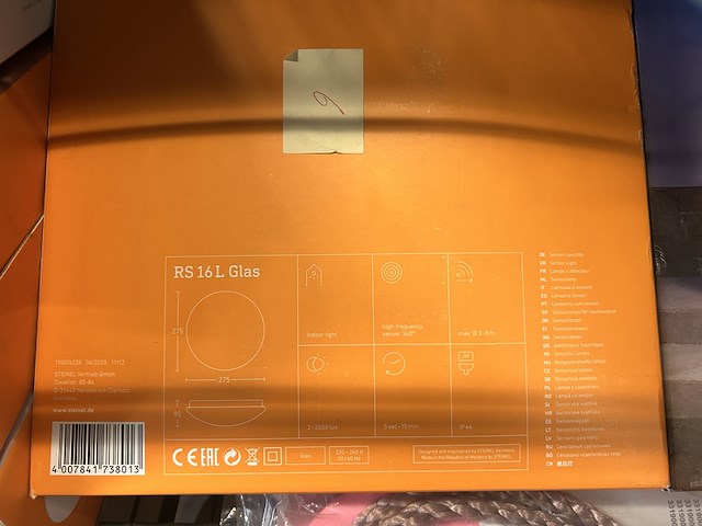 4x wand-/plafondlamp met sensor steinel - afbeelding 5 van  5