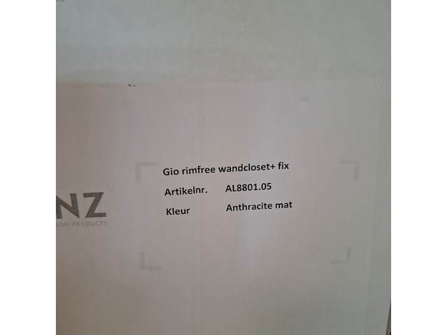 4x wandcloset met zitting en deksel xenz, gio, antraciet mat - afbeelding 5 van  6