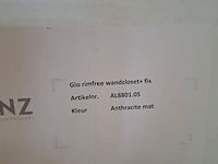 4x wandcloset met zitting en deksel xenz, gio, antraciet mat - afbeelding 5 van  6