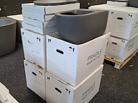 4x wandcloset met zitting en deksel xenz, gio, antraciet mat - afbeelding 6 van  6