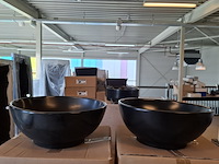 4x waskom best design, ancona, mat zwart - afbeelding 1 van  5