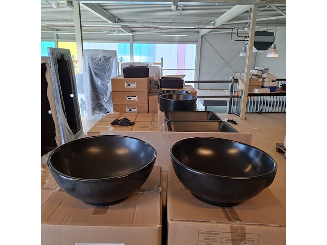 4x waskom best design, ancona, mat zwart - afbeelding 2 van  5