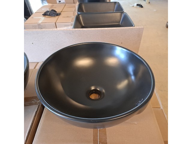 4x waskom best design, ancona, mat zwart - afbeelding 4 van  5