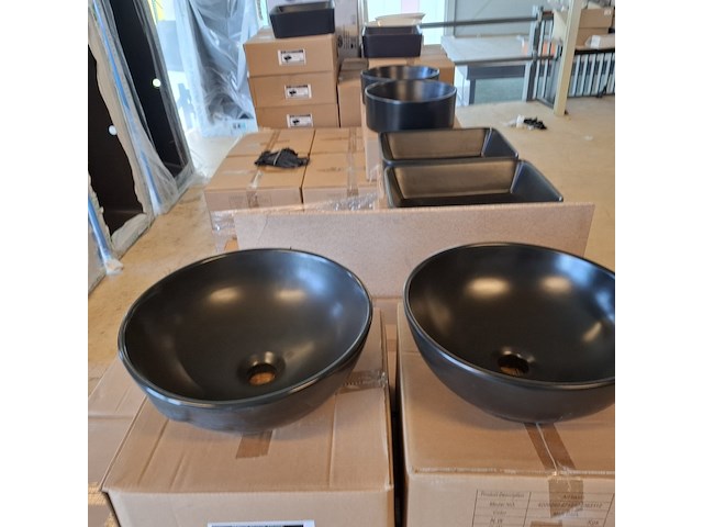 4x waskom best design, ancona, mat zwart - afbeelding 3 van  6