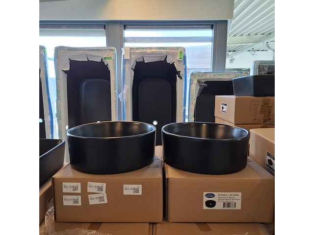 4x waskom best design, breela, mat zwart - afbeelding 1 van  7