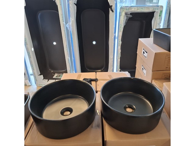 4x waskom best design, breela, mat zwart - afbeelding 4 van  7