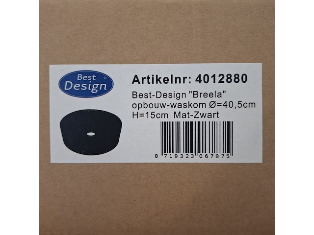 4x waskom best design, breela, mat zwart - afbeelding 7 van  7