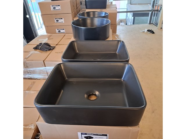 4x waskom best design, roveto, mat zwart - afbeelding 4 van  8