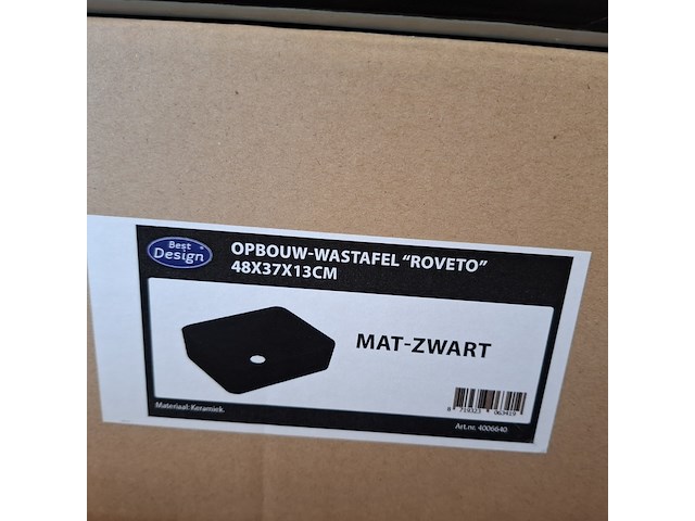 4x waskom best design, roveto, mat zwart - afbeelding 8 van  8