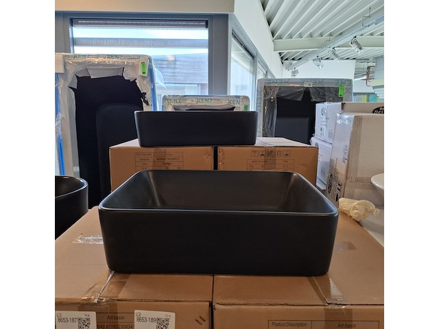 4x waskom best design, roveto, mat zwart - afbeelding 1 van  6