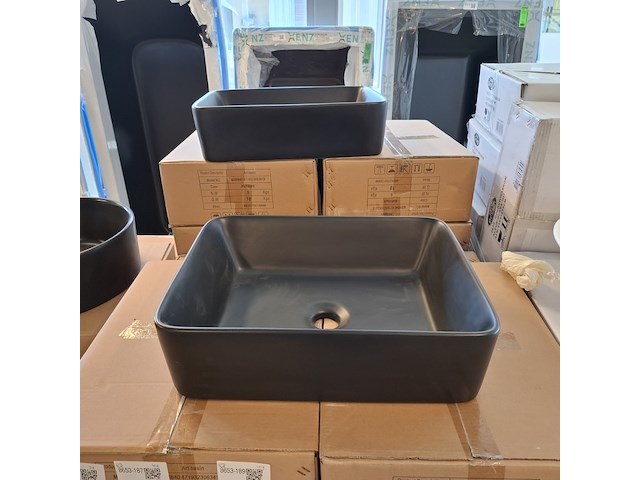 4x waskom best design, roveto, mat zwart - afbeelding 2 van  6