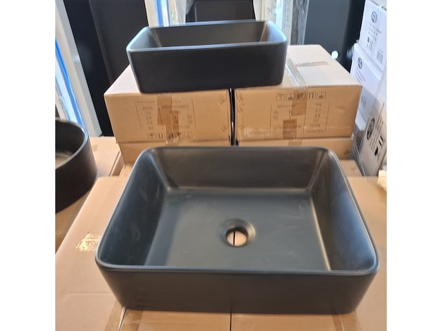 4x waskom best design, roveto, mat zwart - afbeelding 3 van  6